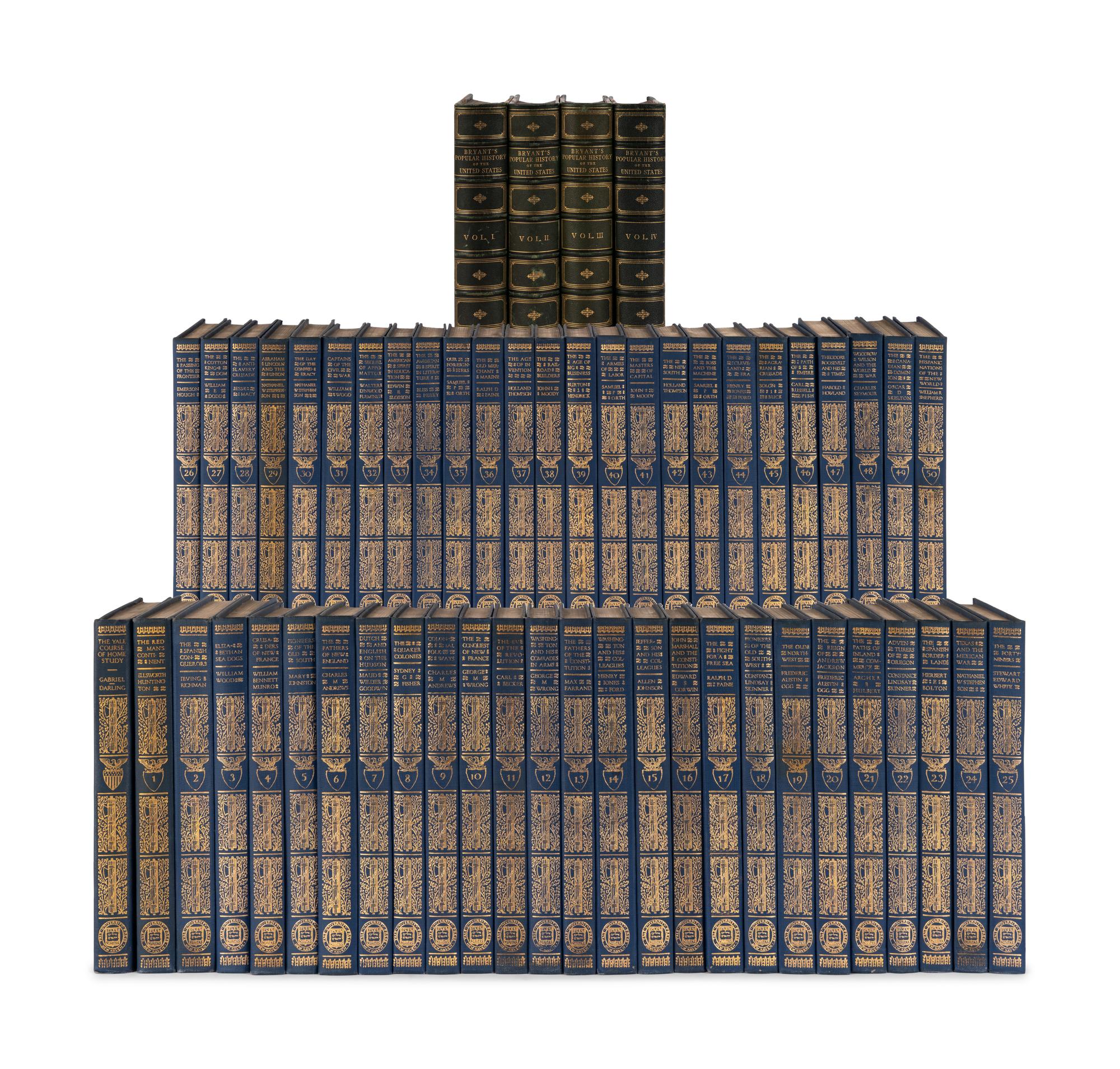 [FINE BINDINGS]. JOHNSON, Allen, editor. The Chronicles of America Series . New Haven et al: Yale University Press et al, 1919-1921.