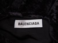 BALENICAGA, CRUSHED VELVET CAPE-SLEEVE MINIDRESS