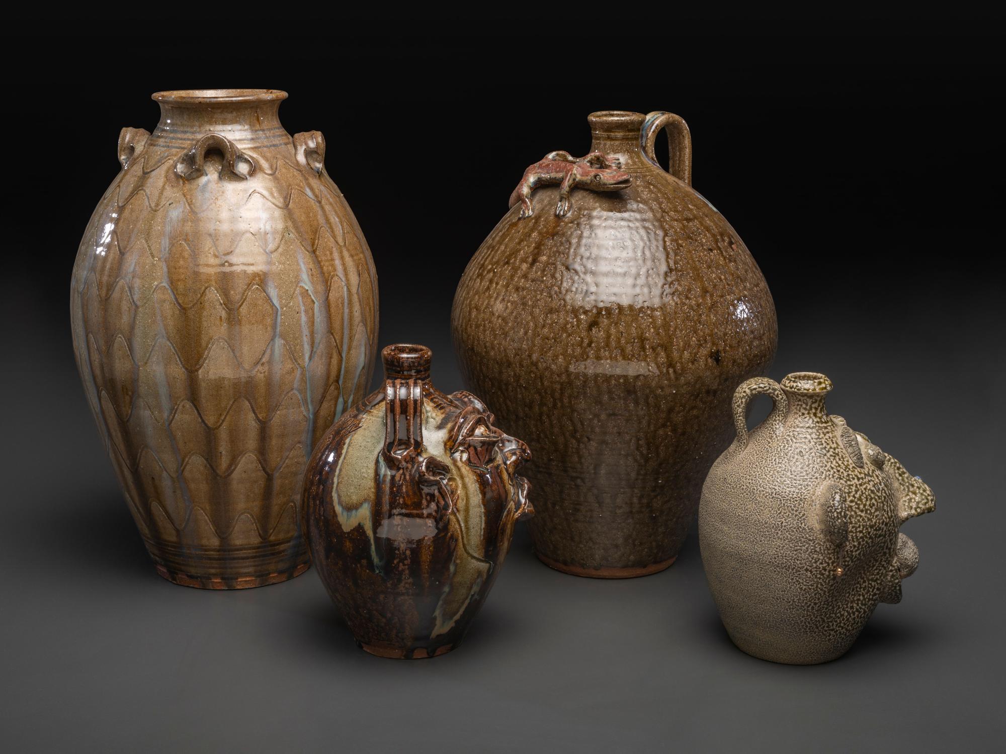 Four Southern Stoneware Jugs
