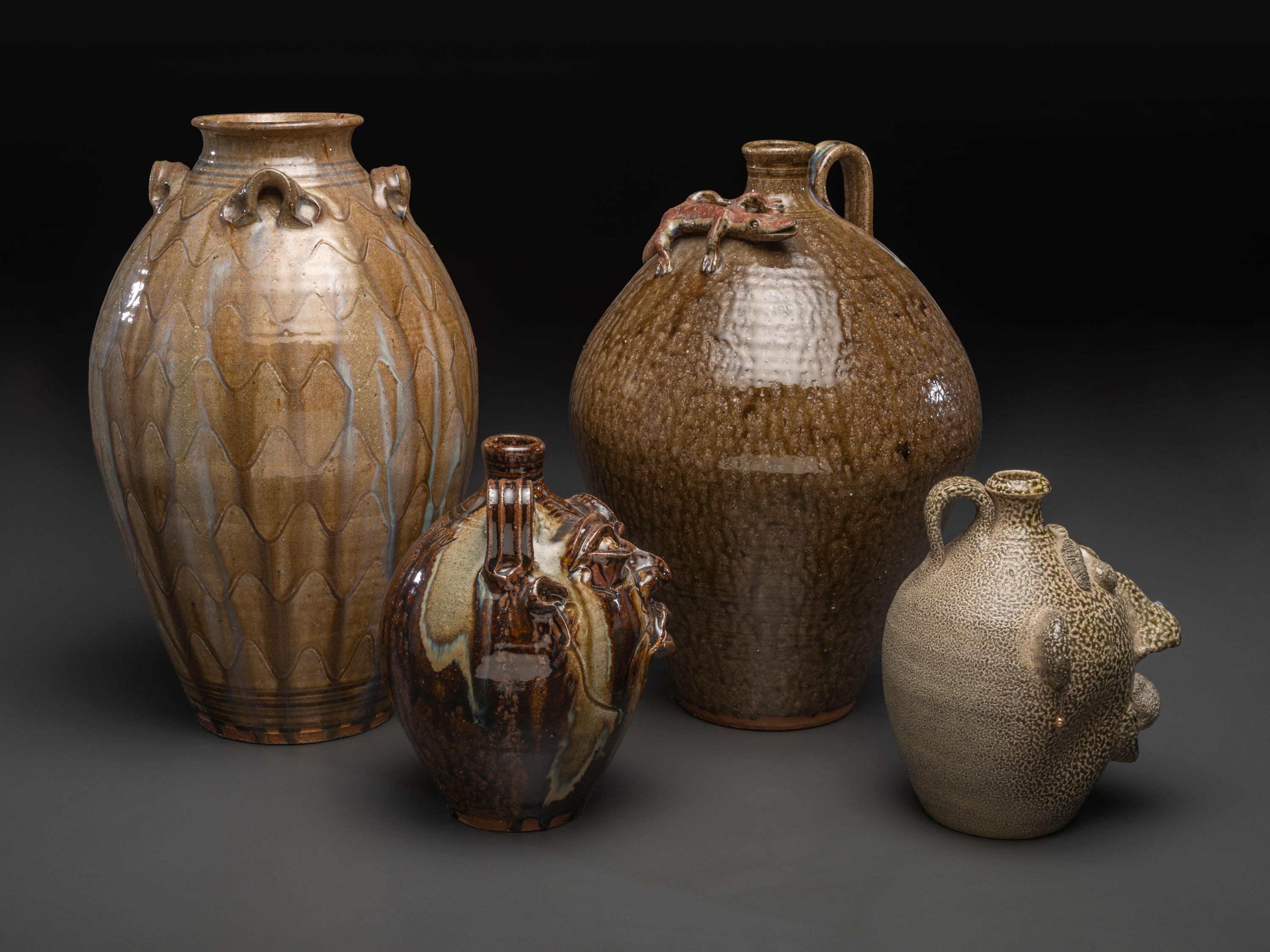 Four Southern Stoneware Jugs