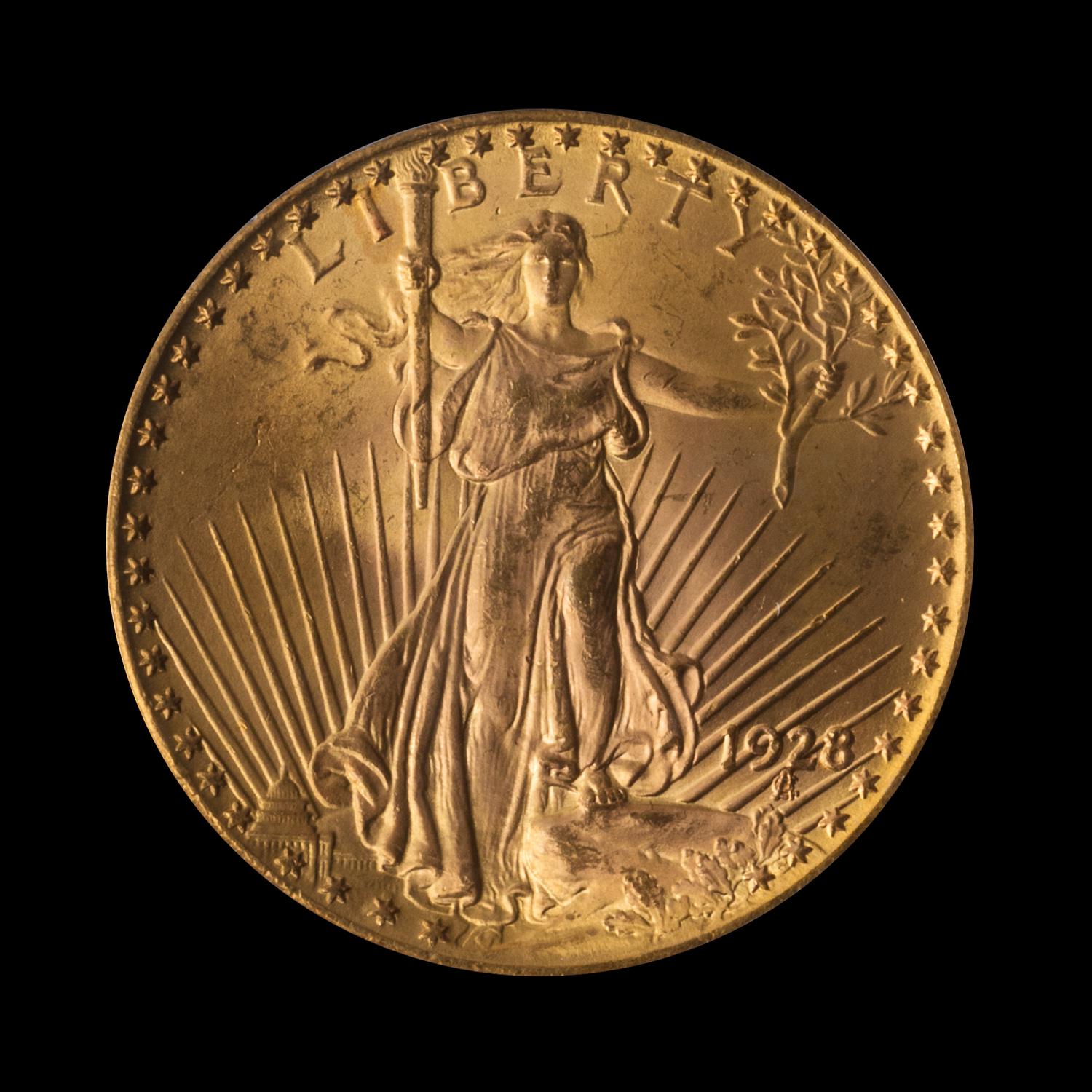 A United States 1928 St. Gaudens $20 Gold Coin