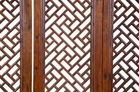 A Chinese Pierce Carved Hardwood Four Panel Screen