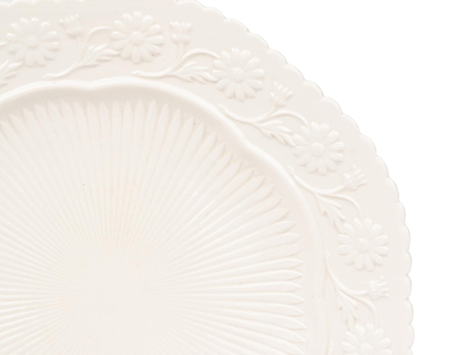 Three Mottahedeh Chalkware Dessert Service Articles