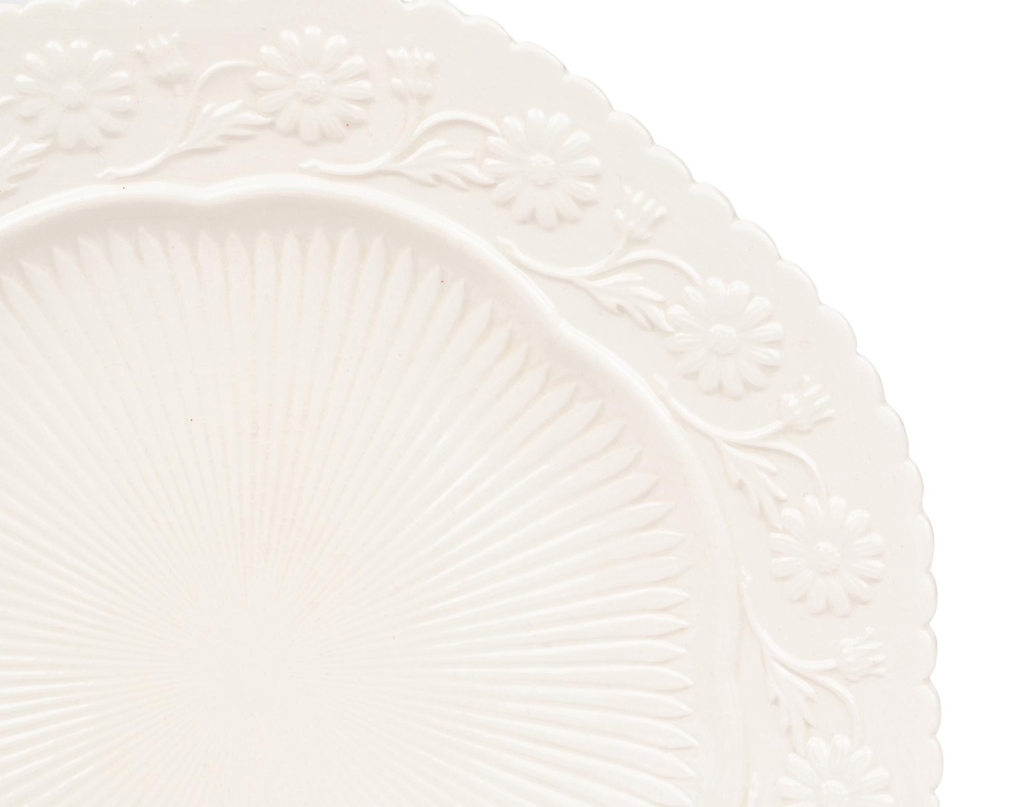 Three Mottahedeh Chalkware Dessert Service Articles