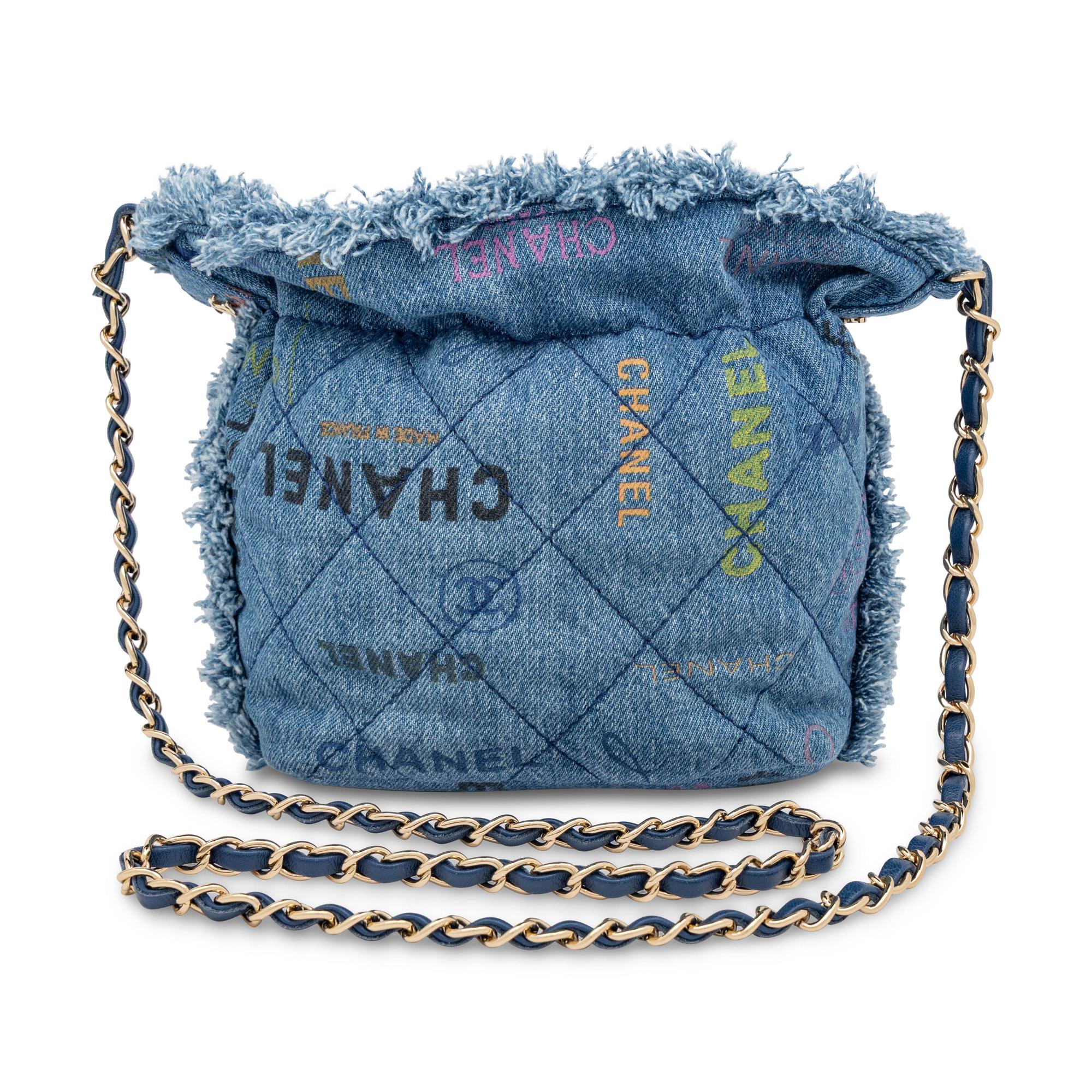 Chanel, Quilted Denim Mood Mini Bucket Bag