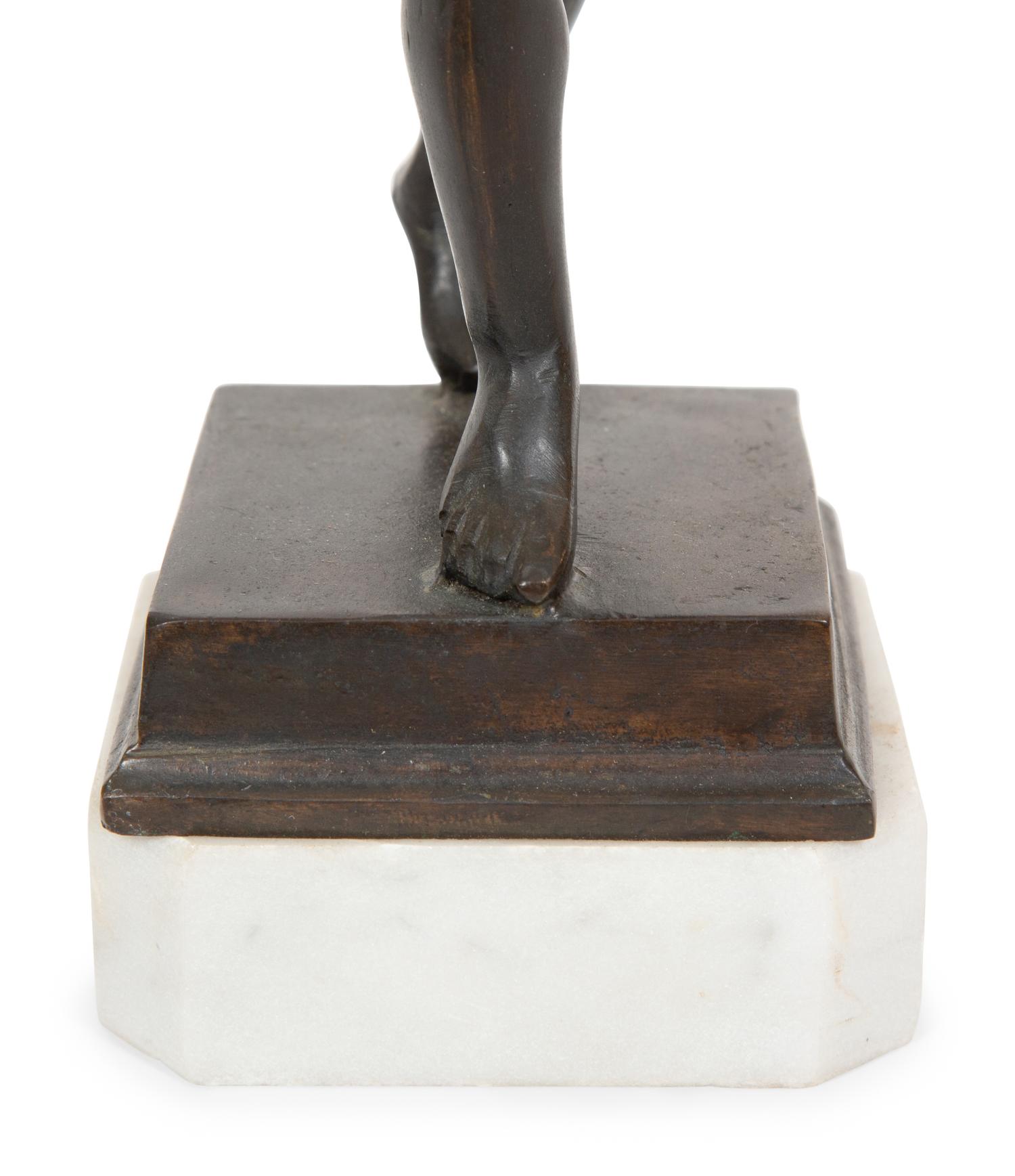 A Continental Bronze Figure of the Dancing Faun