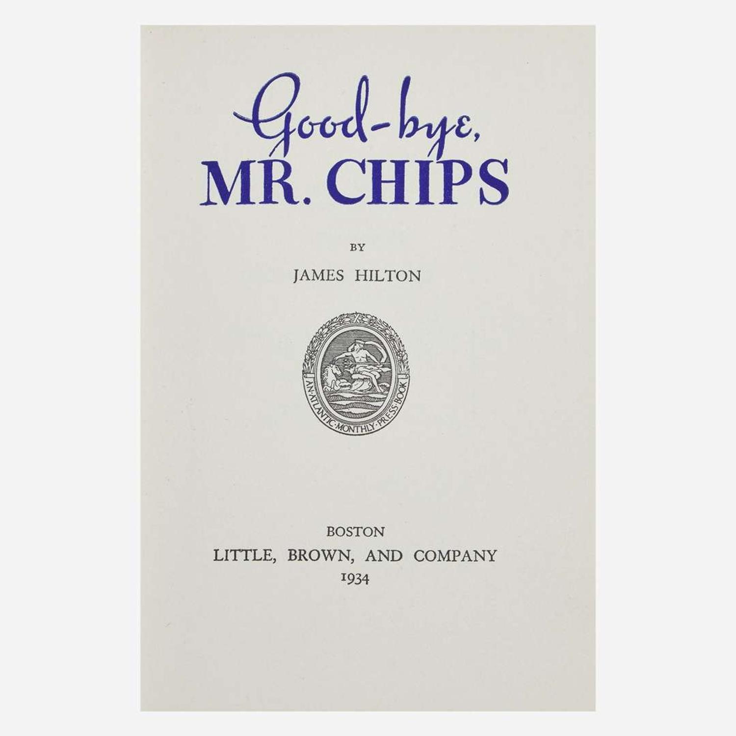 [Literature] Hilton, James Good-bye, Mr. Chips