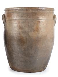 An Ohio Four Gallon Cobalt Decorated Stoneware Crock