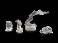 Four Lalique Nude Figures