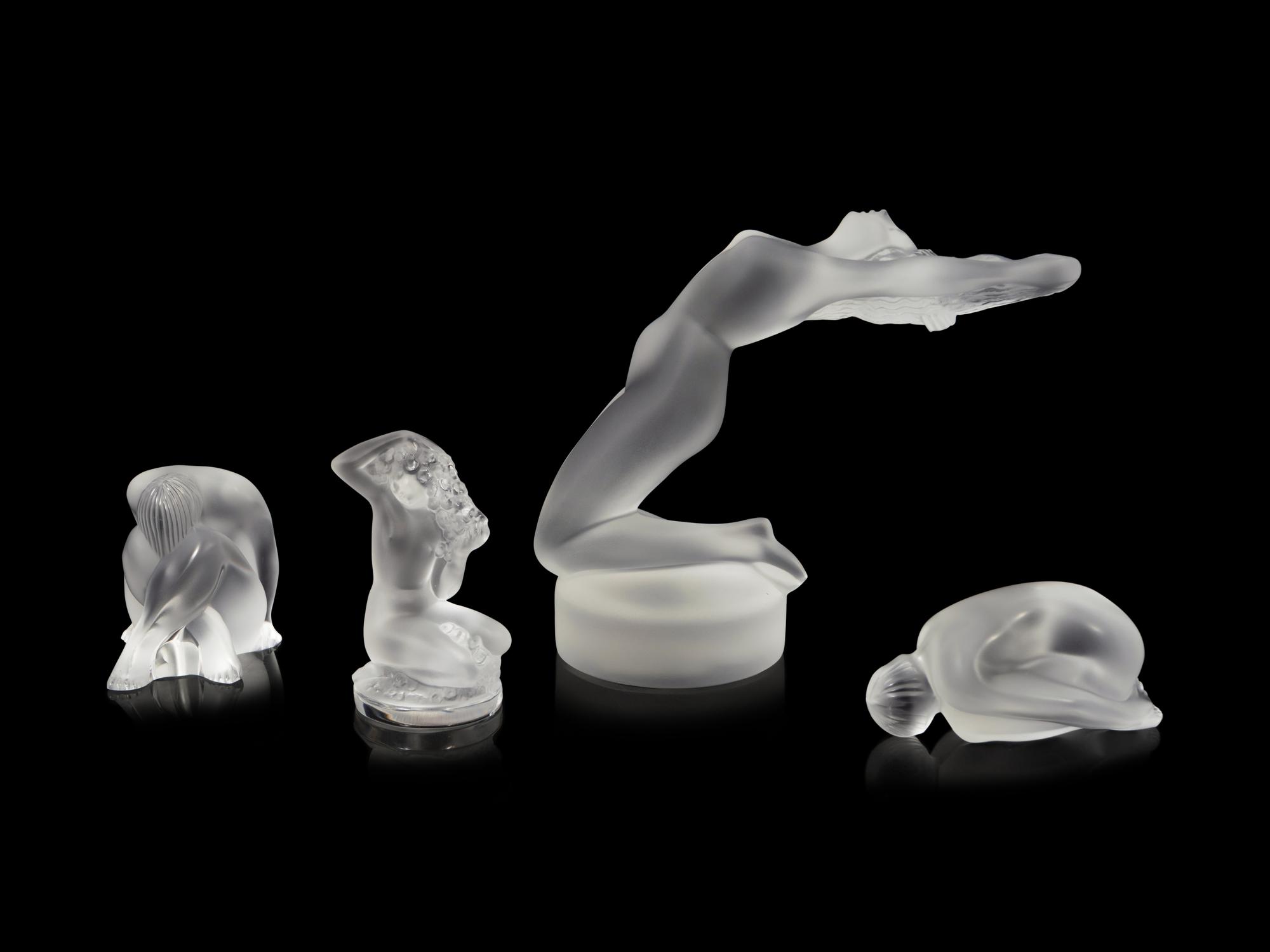 Four Lalique Nude Figures