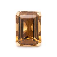 YELLOW GOLD AND CITRINE RING