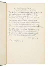 FROST, Robert (1874-1963). A group of 9 collected signed works, including: