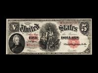 A Series 1907 ' PCBLIC' $5 Legal Tender Note [Fr. 91]