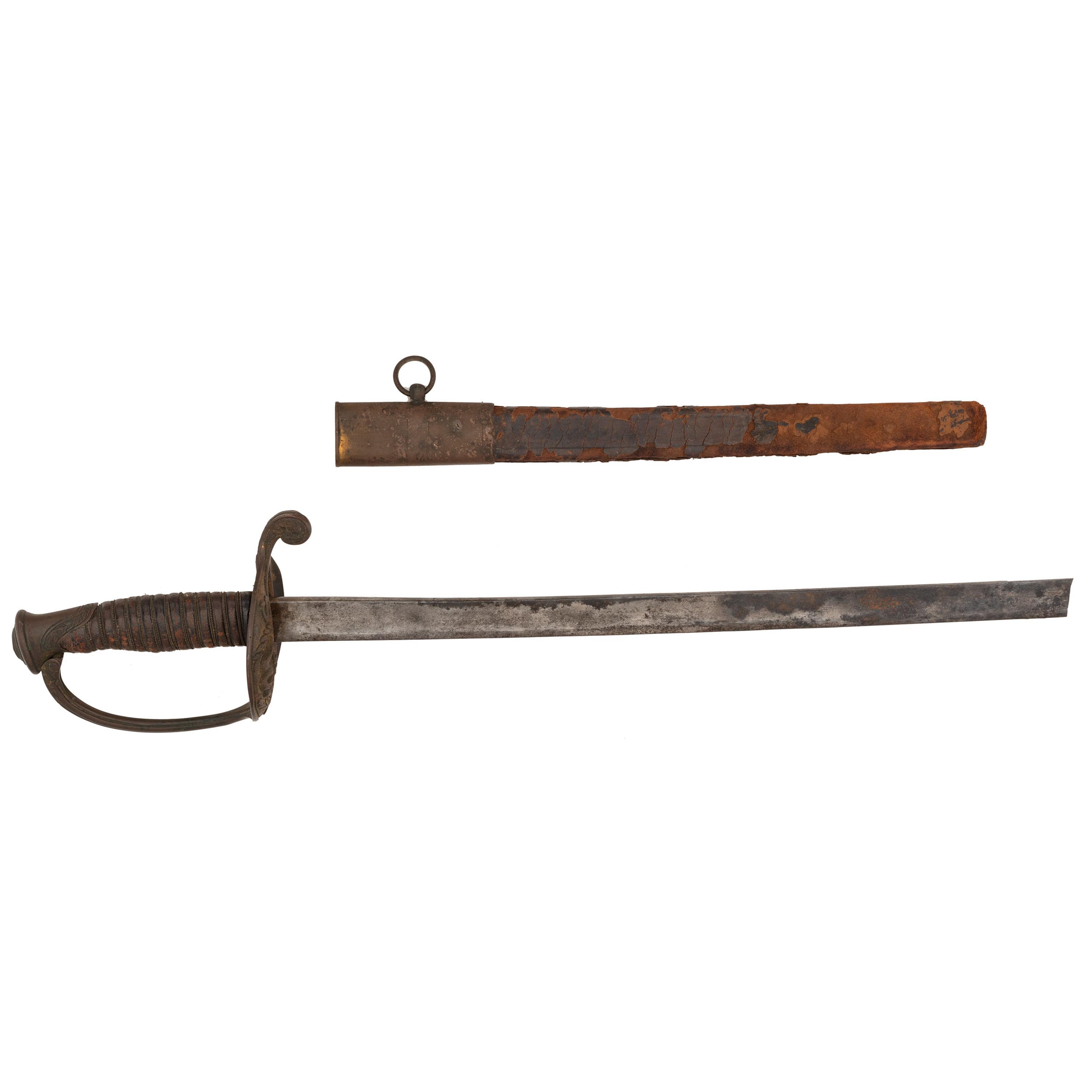 Confederate Agrider H. Dufilho Staff & Field Officer's Sword with broken blade. New Orleans, Louisiana.