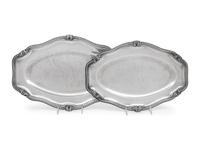 Two French Silver Serving Platters