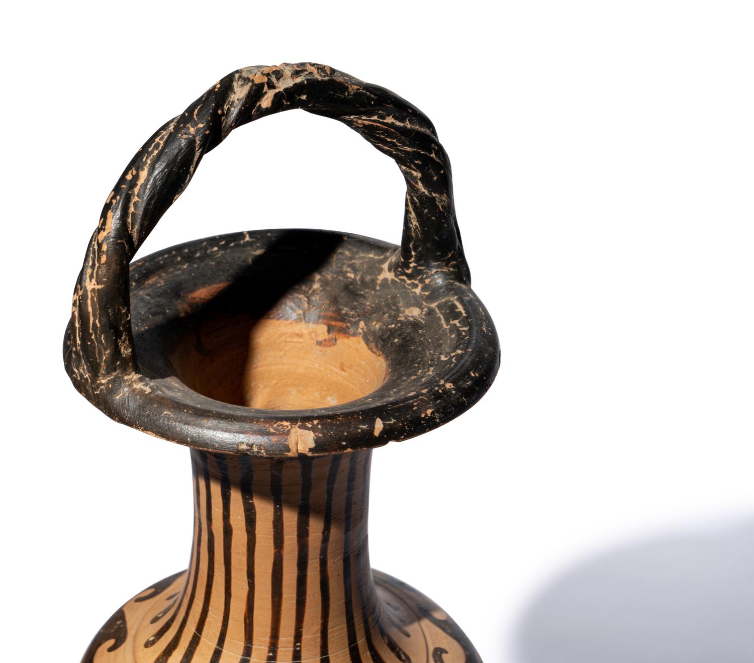 A Campanian Red-Figured Bail-Amphora.