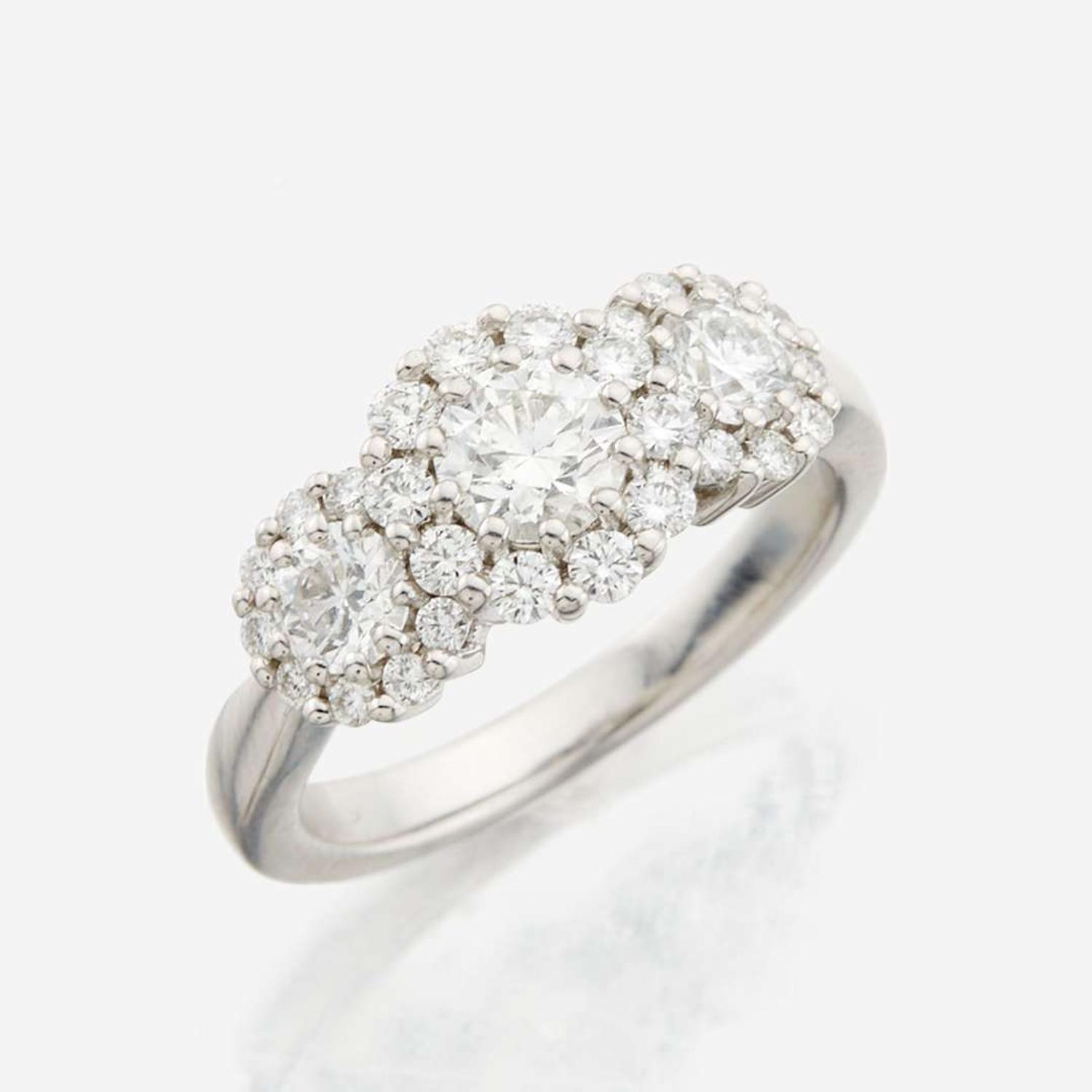 A diamond and white gold ring, Hearts on Fire