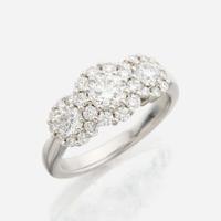 A diamond and white gold ring, Hearts on Fire