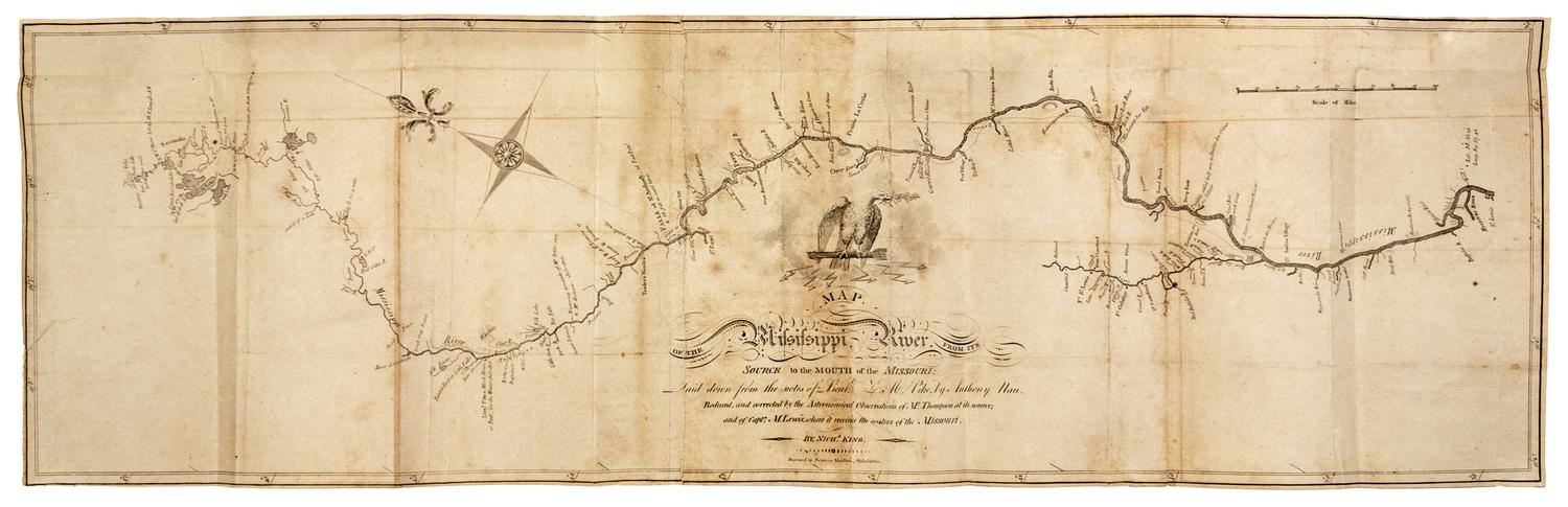 PIKE, Zebulon Montgomery (1779-1813). An Account of Expeditions to the Sources of the Mississippi, and through the Western Parts of Louisiana to the Sources of the Arkansaw, Kans, La Platte, and Pierre Jaun Rivers; Performed by order of the Government of the United States During the Years 185, 1806, and 1807. And a Tour through the Interior Parts of New Spain . Philadelphia: John Binns for C.&A. Conrad; Petersburgh: Somervell & Conrad; Norfolk: Bonsal, Conrad & Co.; and Baltimore: Fielding Lucas, Jr., 1810.