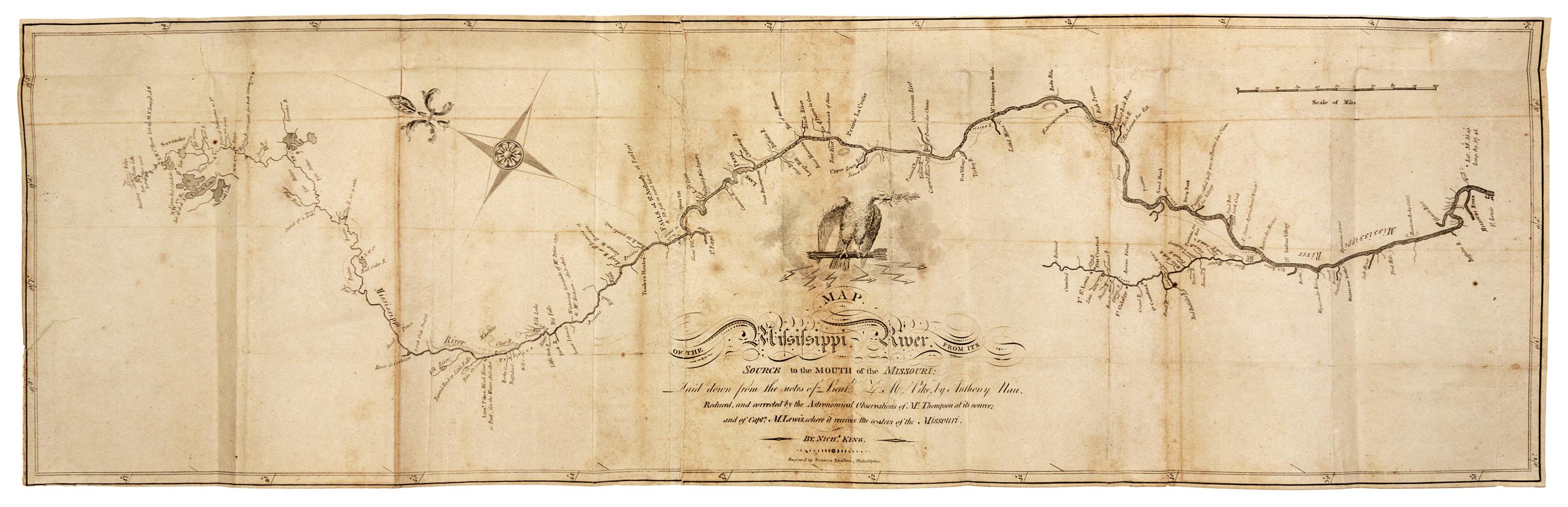 PIKE, Zebulon Montgomery (1779-1813). An Account of Expeditions to the Sources of the Mississippi, and through the Western Parts of Louisiana to the Sources of the Arkansaw, Kans, La Platte, and Pierre Jaun Rivers; Performed by order of the Government of the United States During the Years 185, 1806, and 1807. And a Tour through the Interior Parts of New Spain . Philadelphia: John Binns for C.&A. Conrad; Petersburgh: Somervell & Conrad; Norfolk: Bonsal, Conrad & Co.; and Baltimore: Fielding Lucas, Jr., 1810.