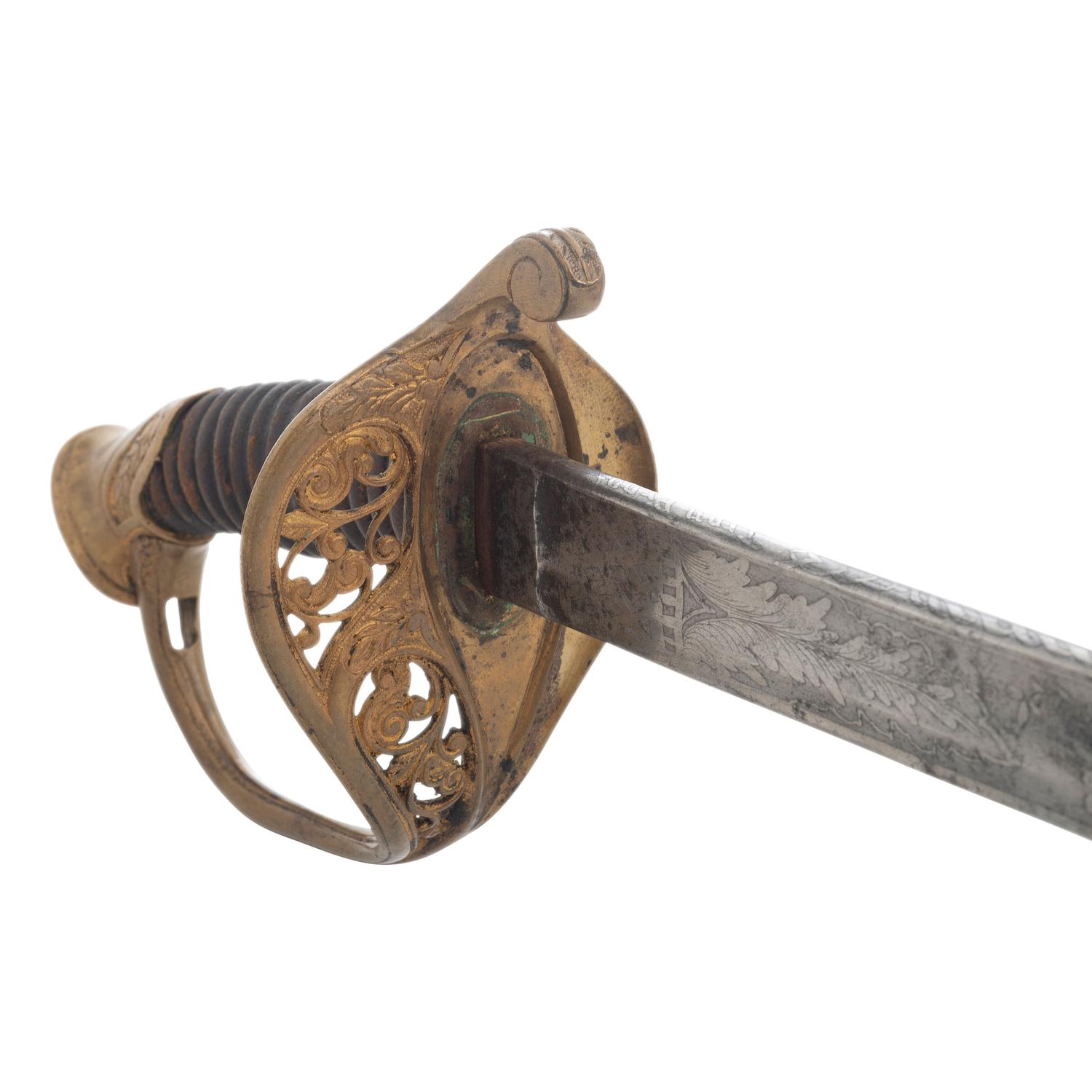 Import US Model 1850 Foot Officer's Sword in Ames Steel Scabbard