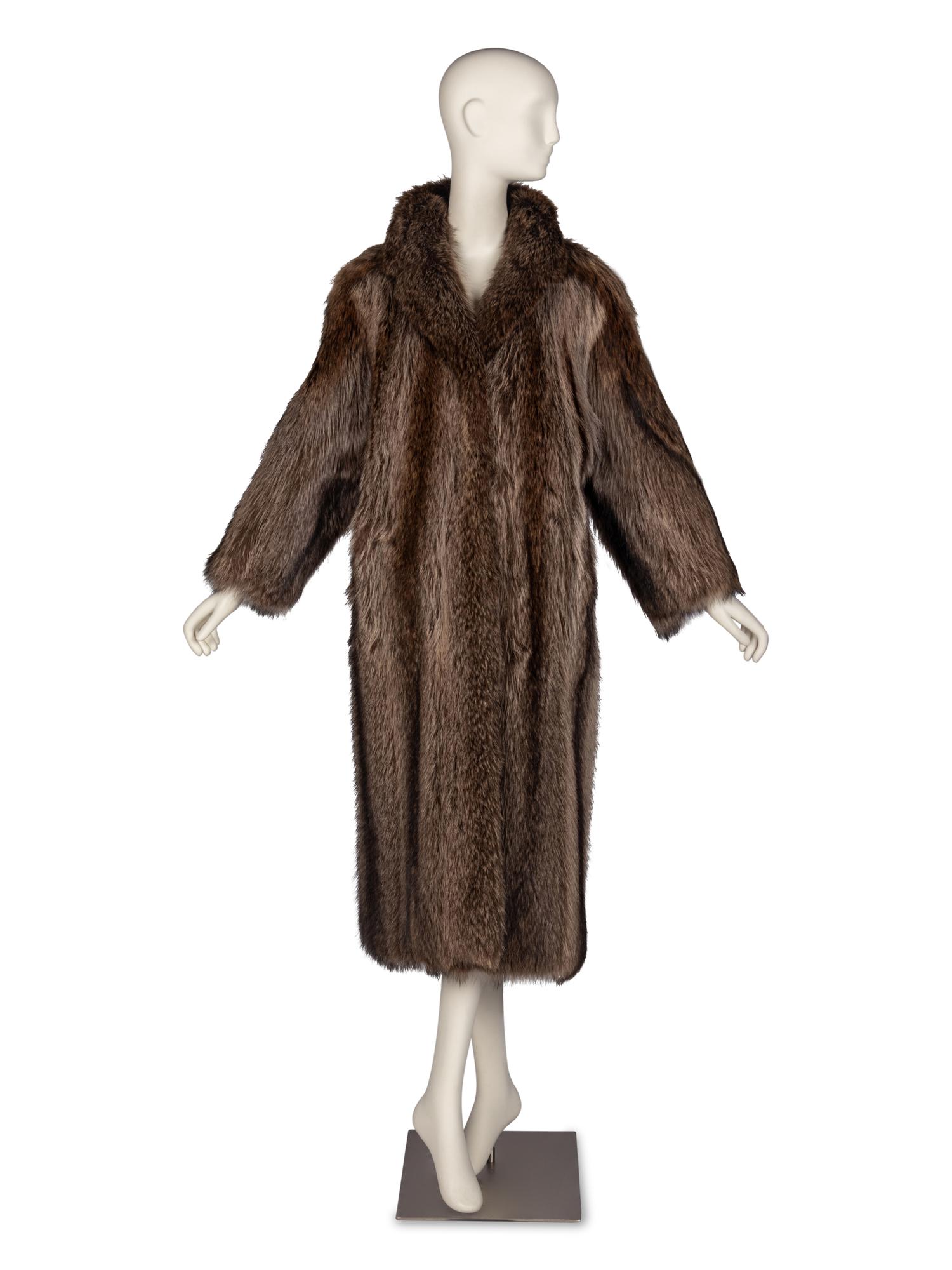 Carol and Irwin Ware Fur Salon, I. Magnin Raccoon Fur Coat