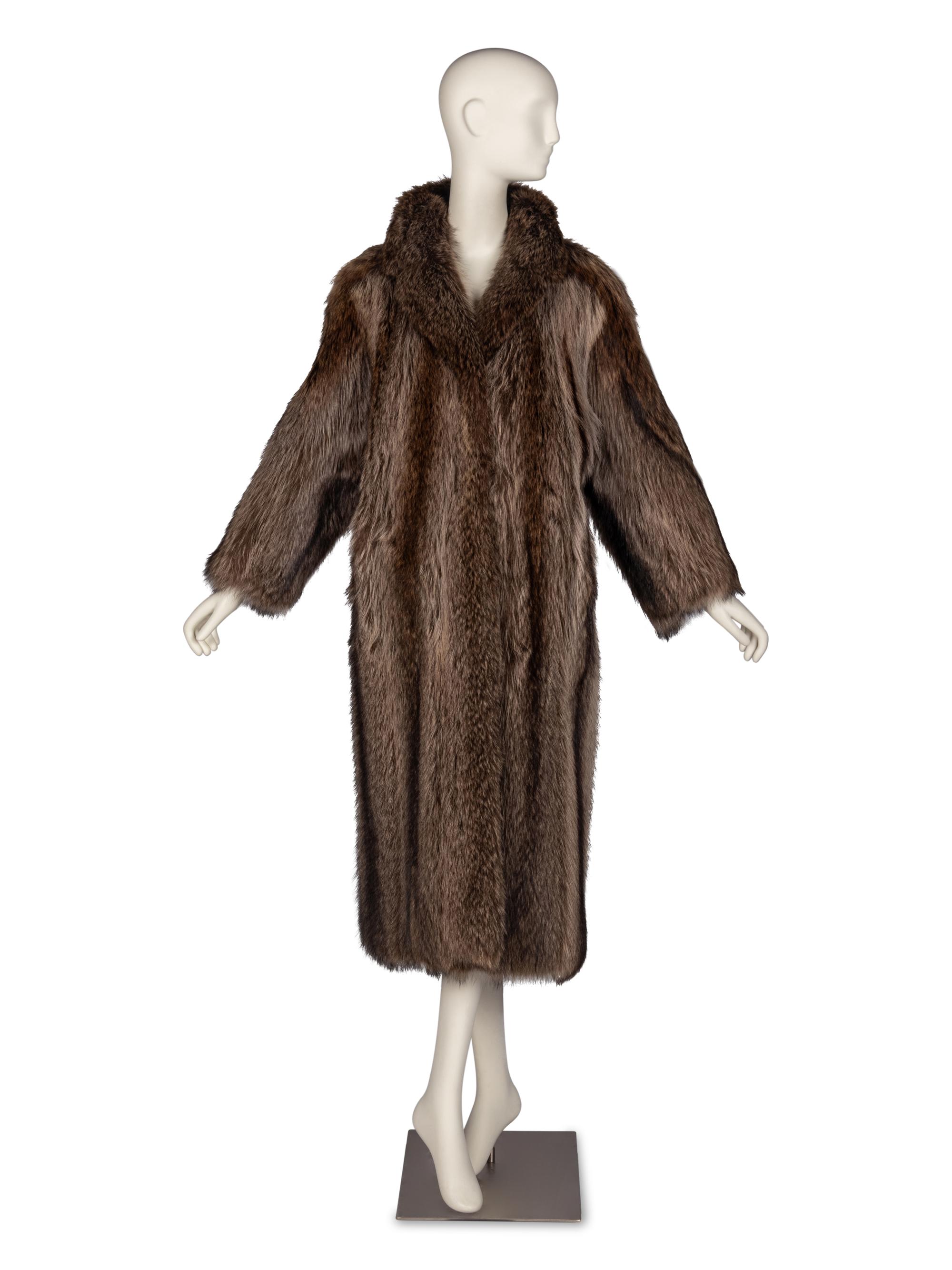 Carol and Irwin Ware Fur Salon, I. Magnin Raccoon Fur Coat