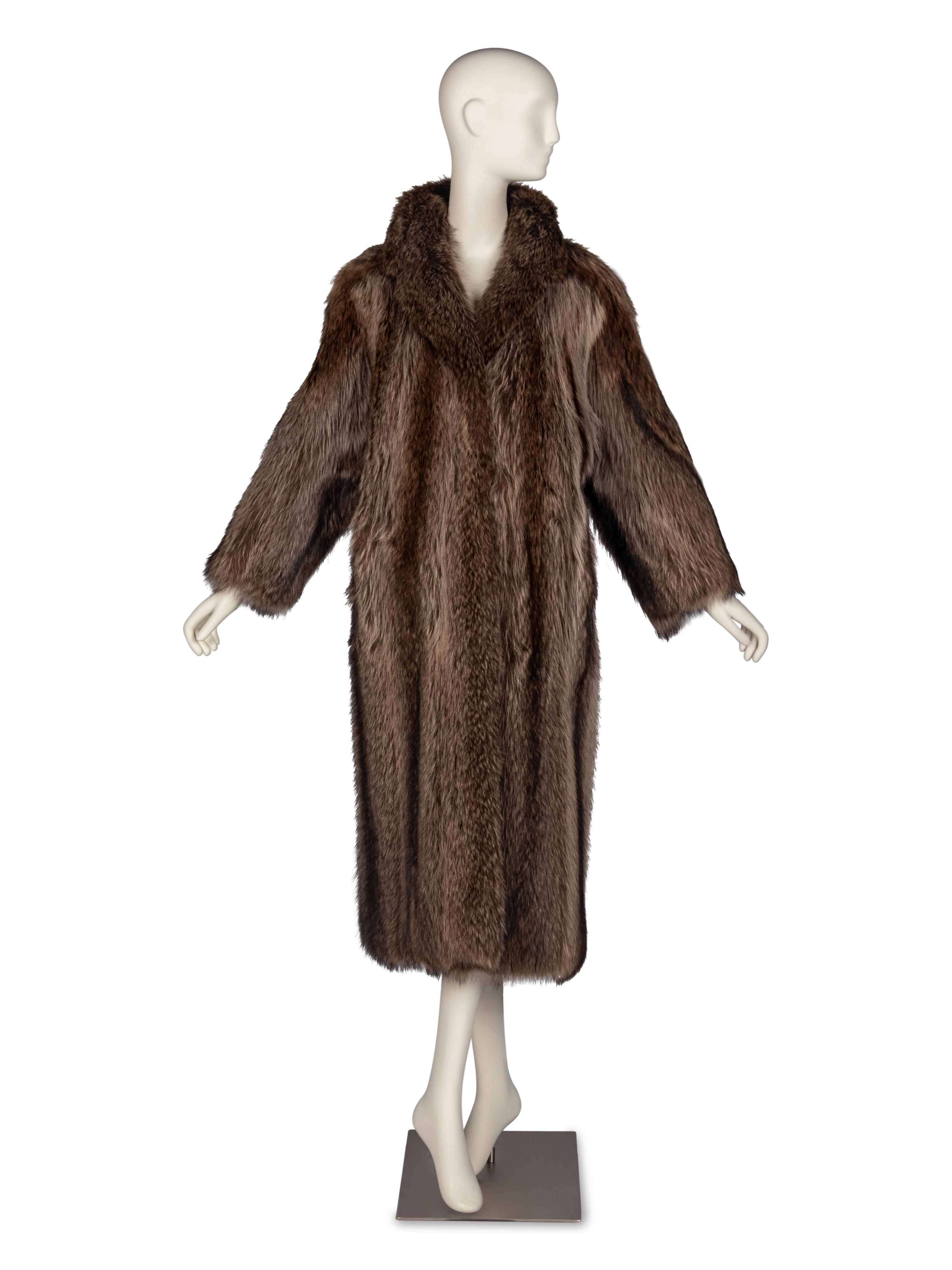 Carol and Irwin Ware Fur Salon, I. Magnin Raccoon Fur Coat