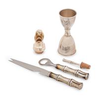 A Group of Four Tiffany & Co. Silver Bamboo Pattern Bar Articles
