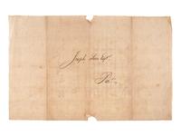 [PENNSYLVANIA]. Warrant for a list of men eligible for militia service in Philadelphia, PA. 23 April 1788.