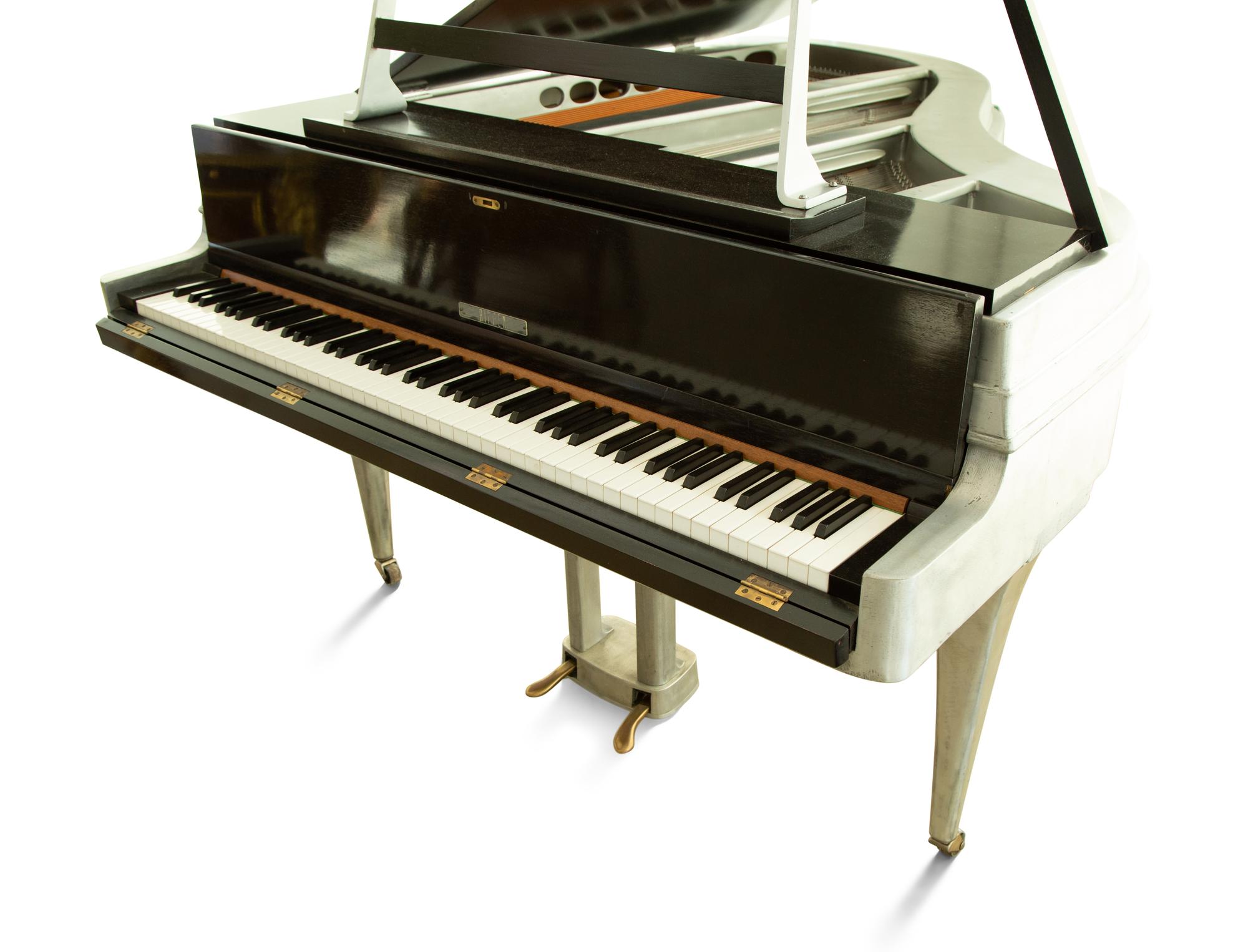 An Aluminum Cast Art Deco Style Grand Piano by Rippen — 1965, NETHERLANDS