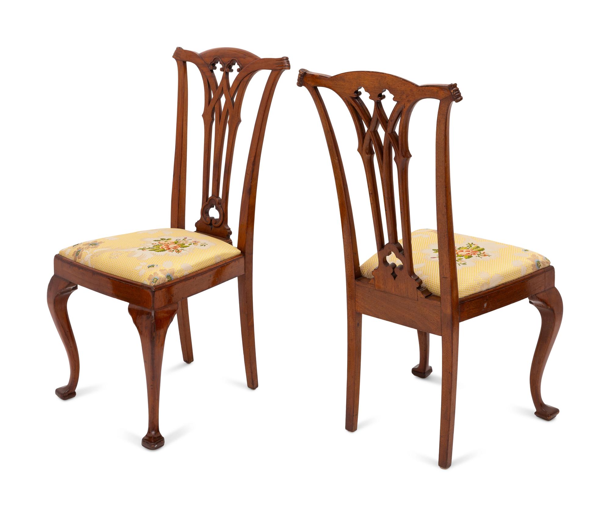 A Set of Ten George III Style Mahogany Dining Chairs