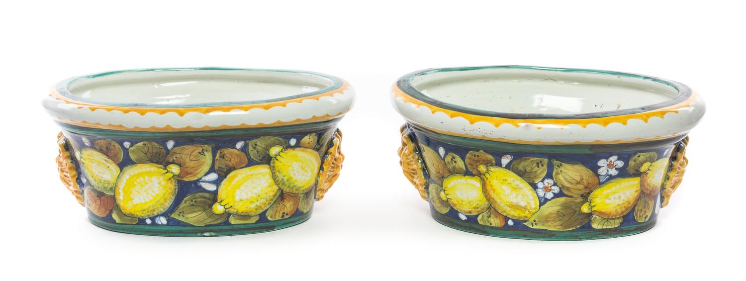 A Pair of Italian Majolica Basins — 20TH CENTURY
