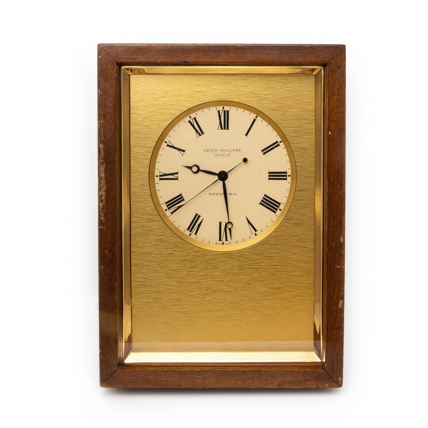 Patek Philippe for Tiffany & Co., Ref. E1200, Gilt Aluminum 'Naviquartz' Table Clock