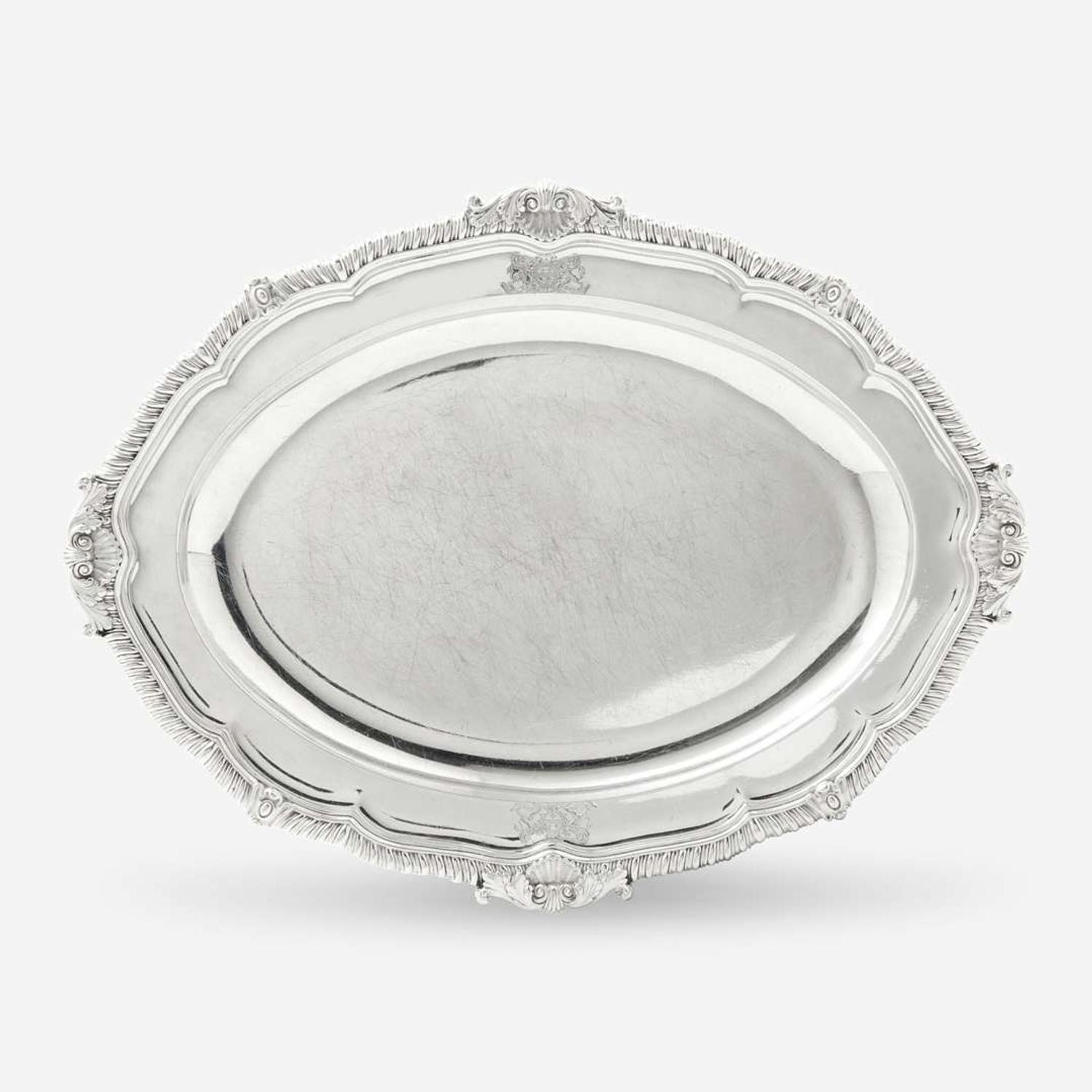 A George III Sterling Silver Armorial Meat Dish Paul Storr, London, 1806