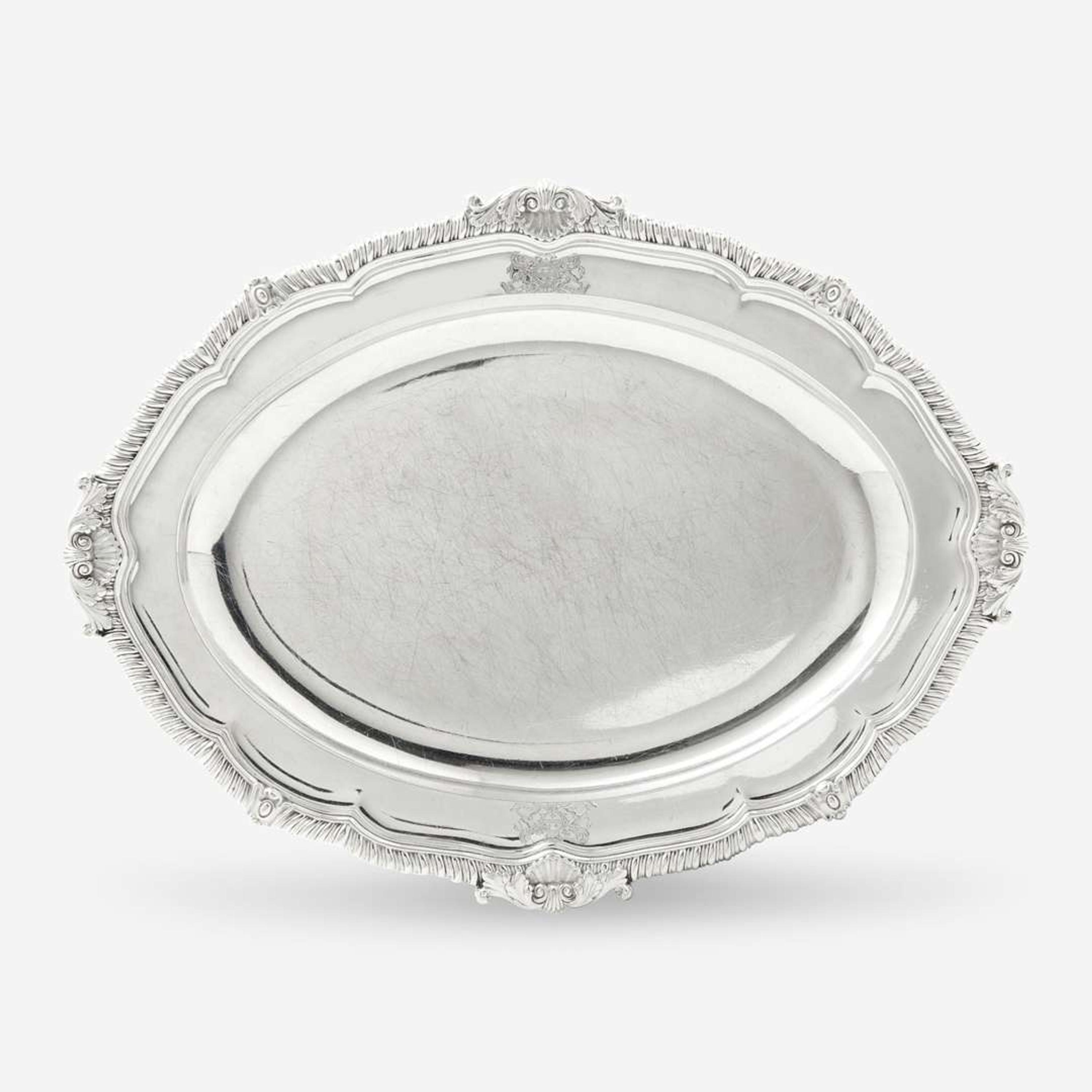A George III Sterling Silver Armorial Meat Dish Paul Storr, London, 1806