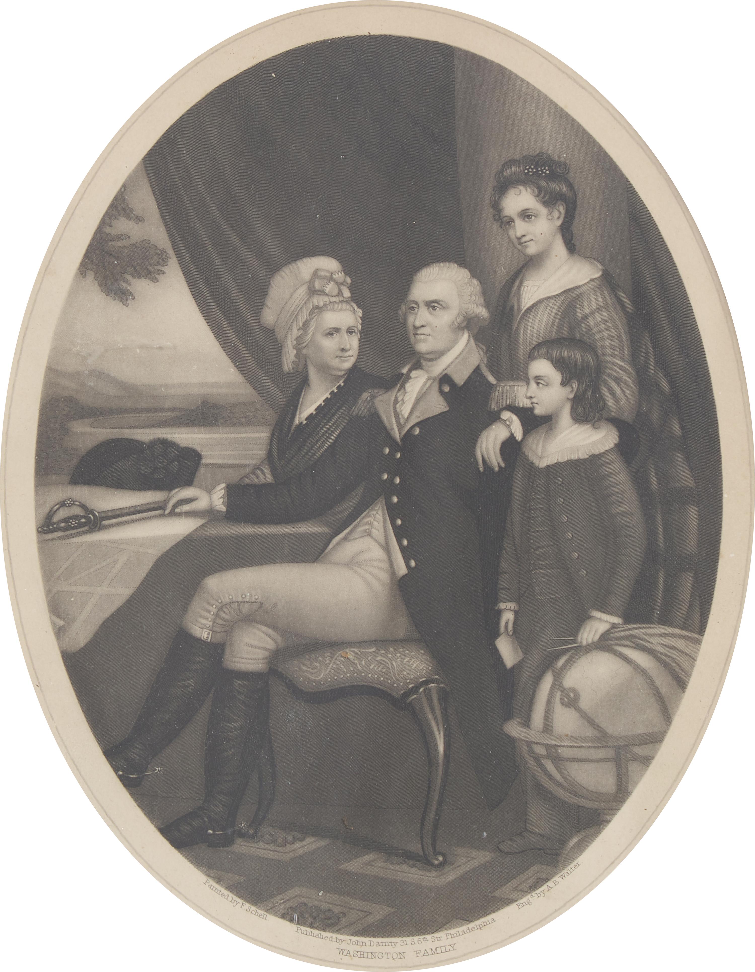 [Presidential] [Washington, George] Sartain, William, et al. Group of 5 engravings of George Washington