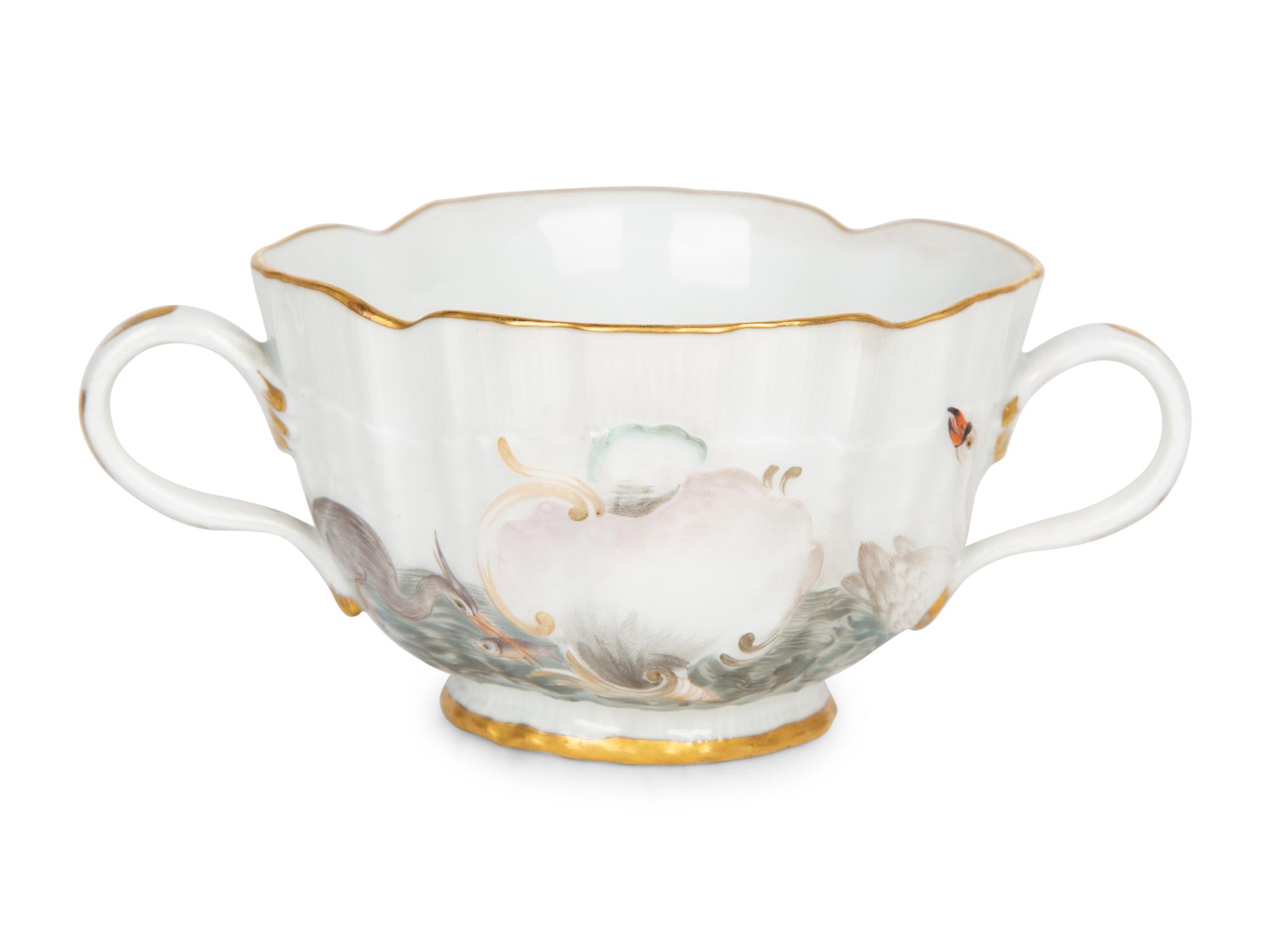 A Meissen "Swan" Teacup and Saucer — 19TH/20TH CENTURY