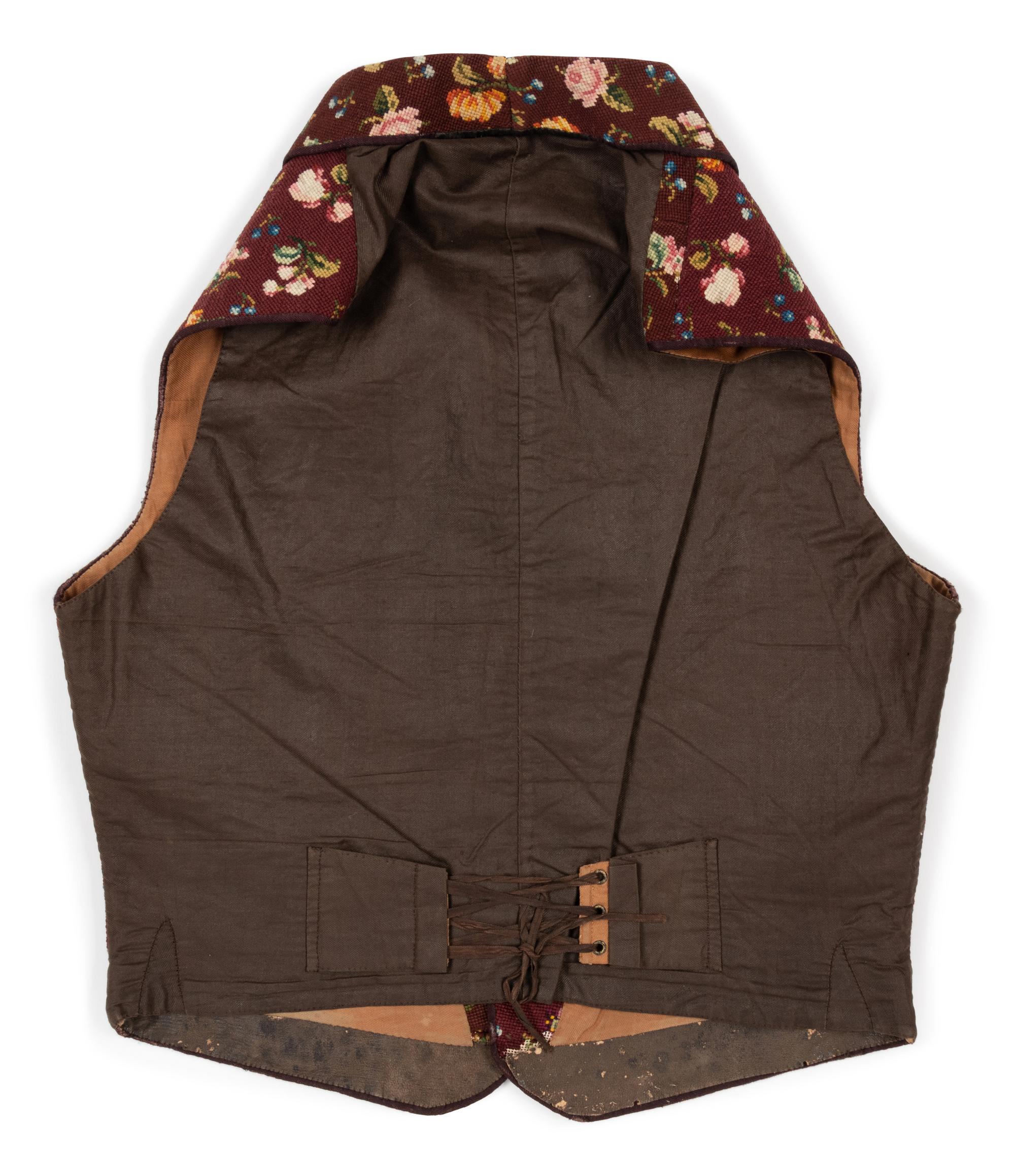 Three Men's 19th Century Waistcoats/Vests, 1840-60