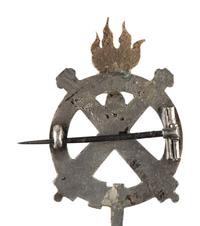 [CIVIL WAR]. Badge identified to Alfred J. Johnson, 1st, 3rd, and 5th Massachusetts Light Artilleries.