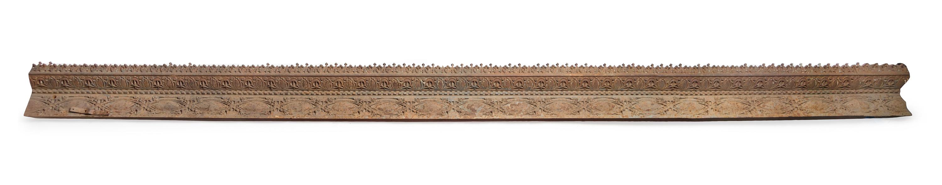 A Louis Sullivan Wrought Iron Frieze from the Gage Building Length 135 x height 8 3/4 inches. — CIRCA 1899