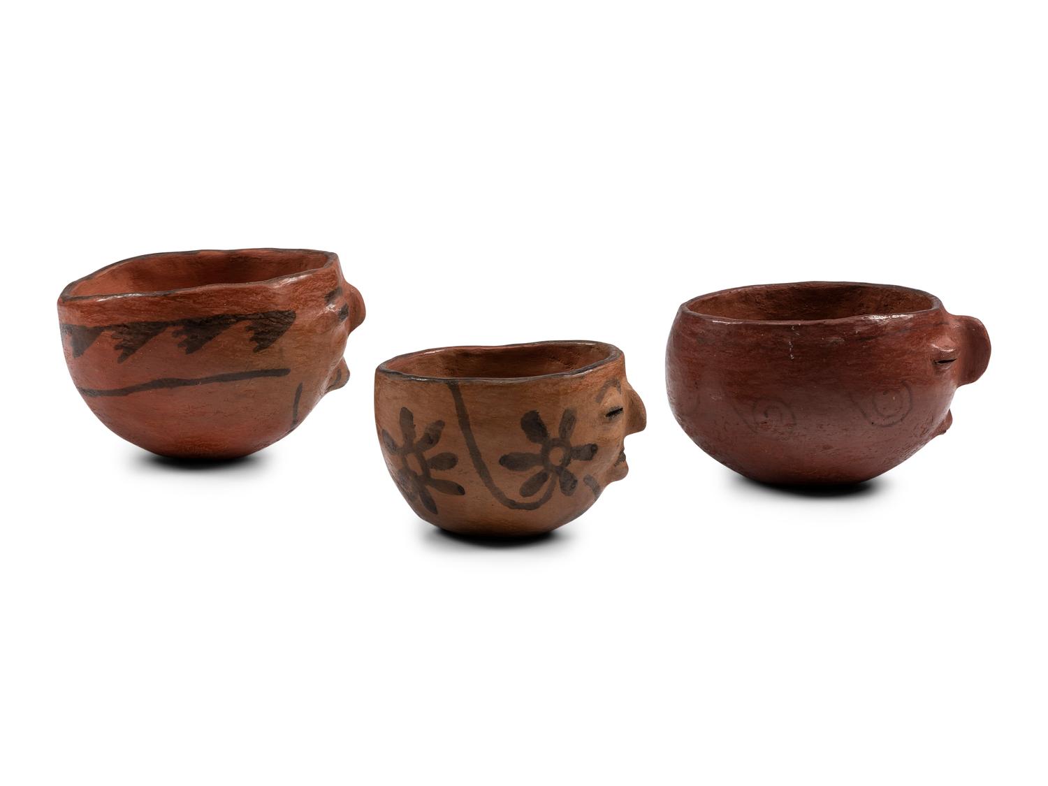 Tohono O'odham Facial Pottery Bowls