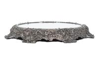 An English Silver-Plate Epergne and a Circular Plateau
