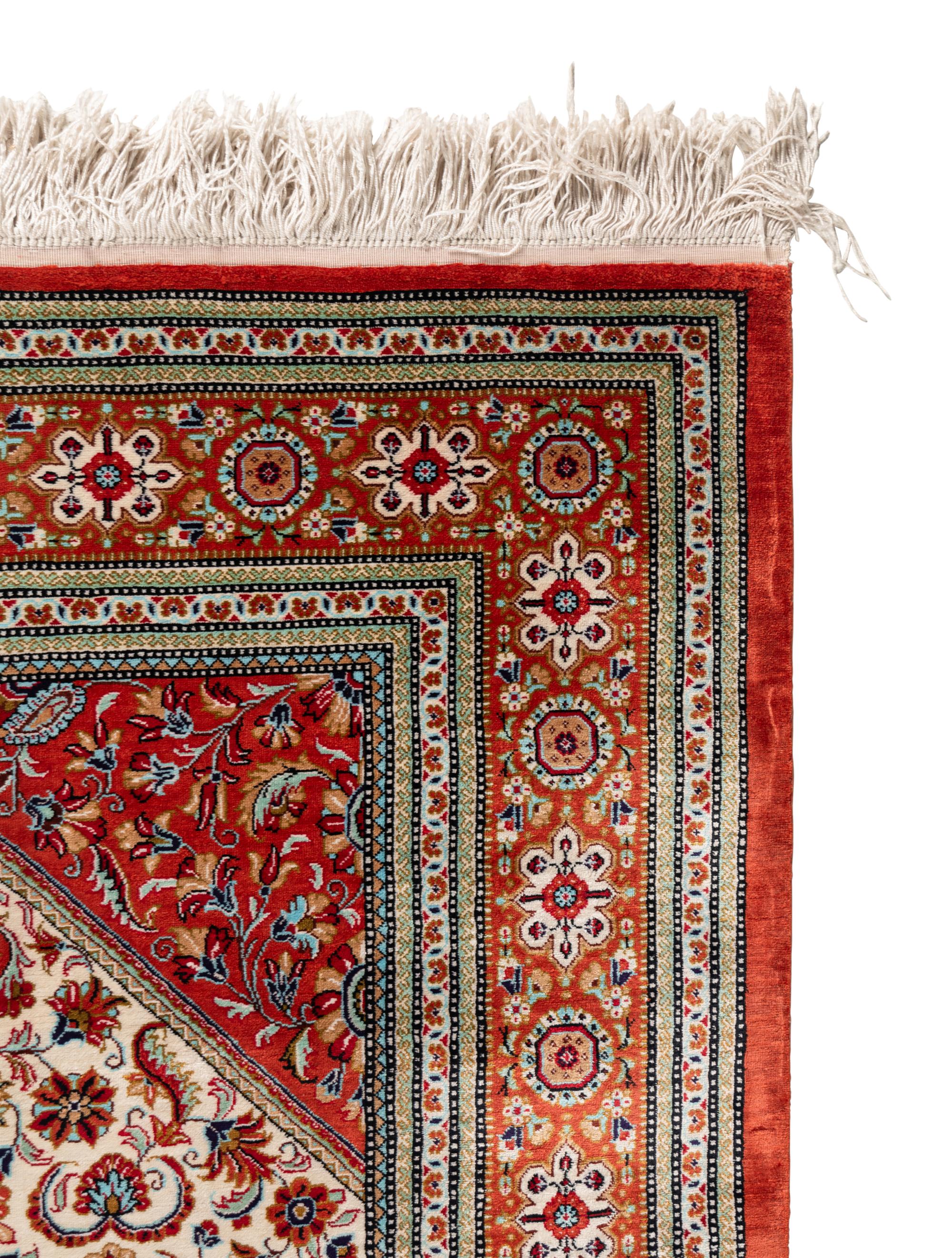 A Qum Silk Rug