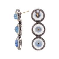 SAPPHIRE AND DIAMOND EARRINGS
