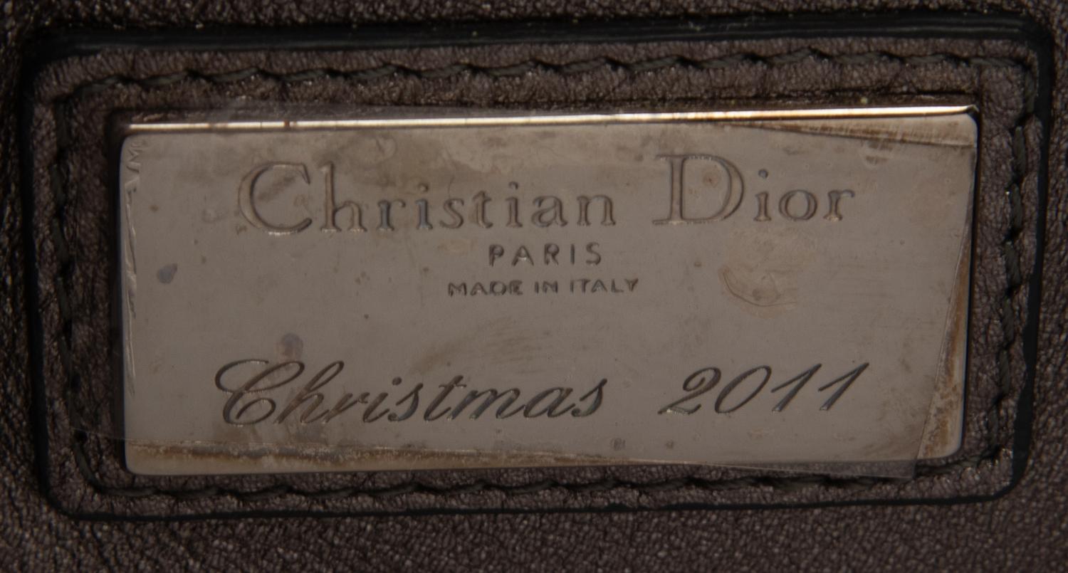 Dior, Metallic Pewter Snakeskin Clutch