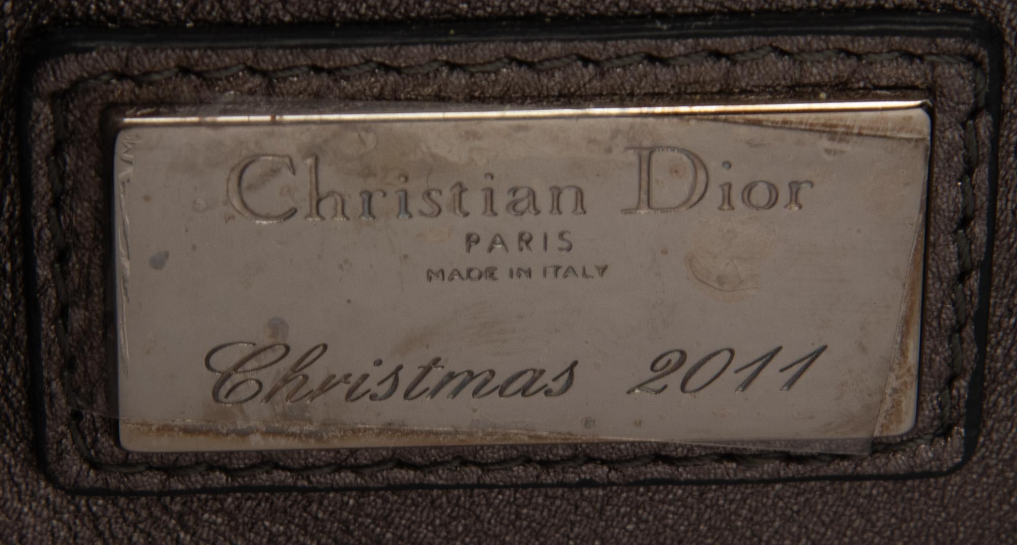 Dior, Metallic Pewter Snakeskin Clutch