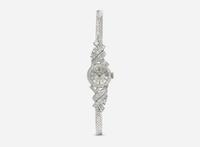 A Ladies 14K White Gold and Diamond Rolex Watch