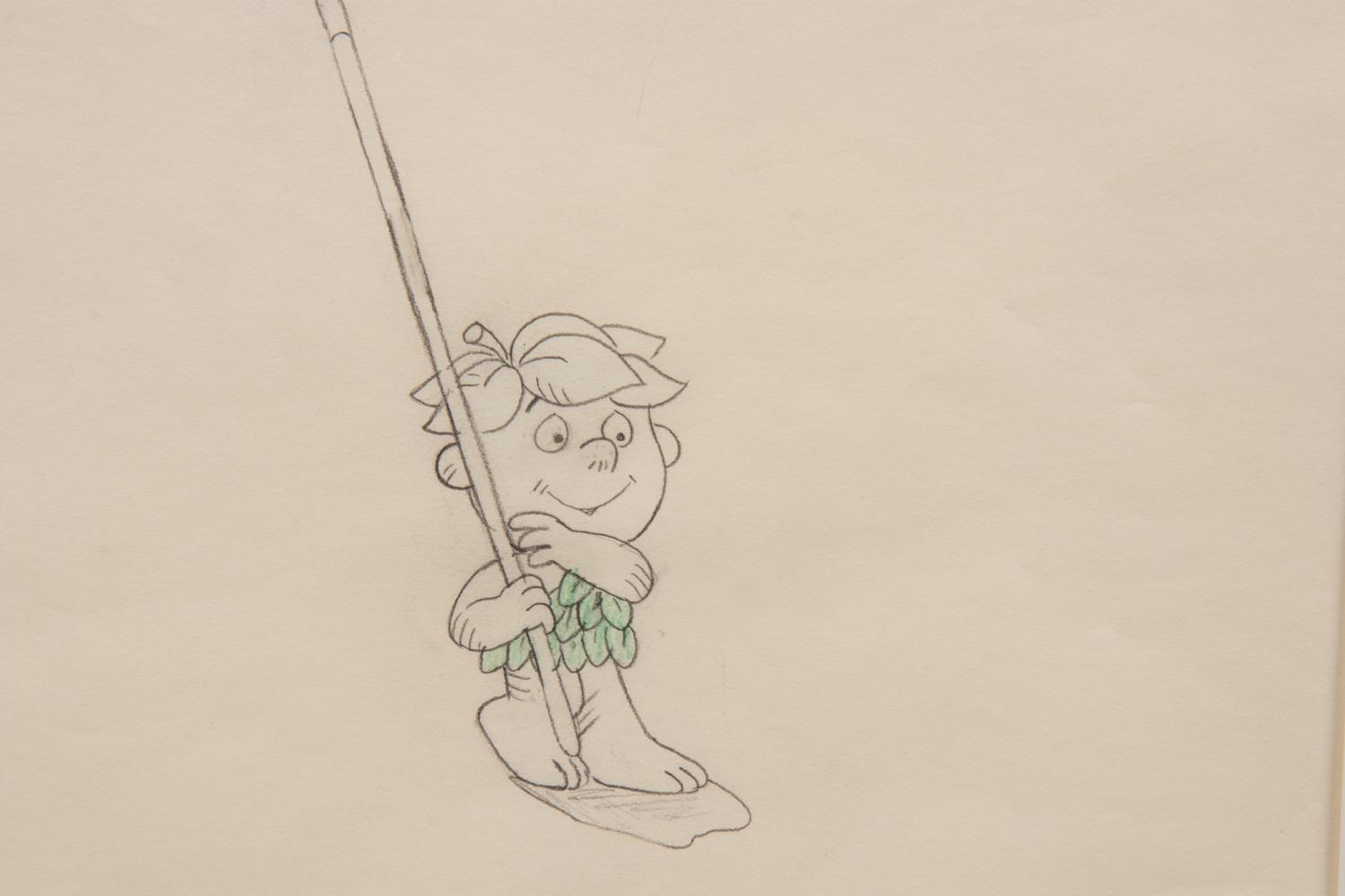 Green Giant Sprout TV Commercial Production Cel and Animation Drawing.