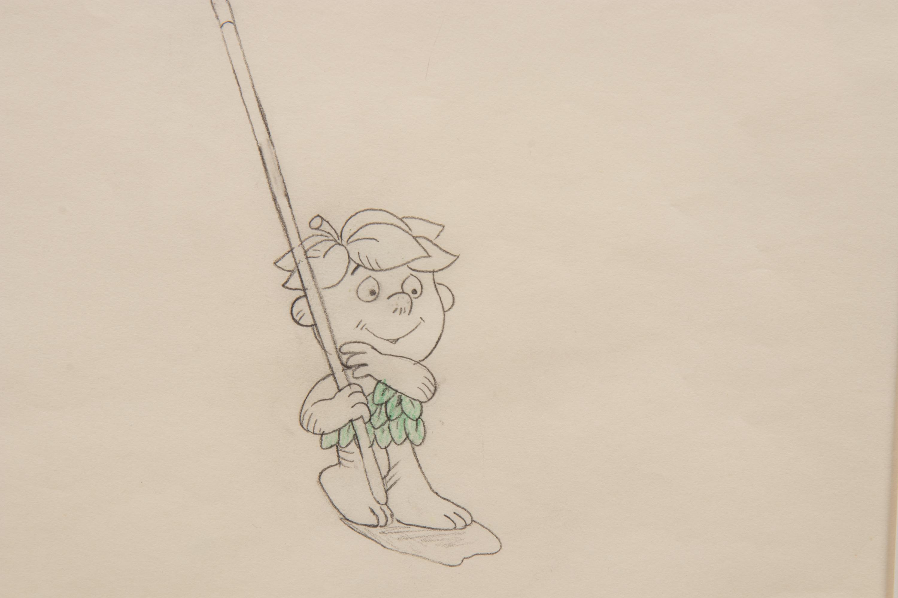 Green Giant Sprout TV Commercial Production Cel and Animation Drawing.